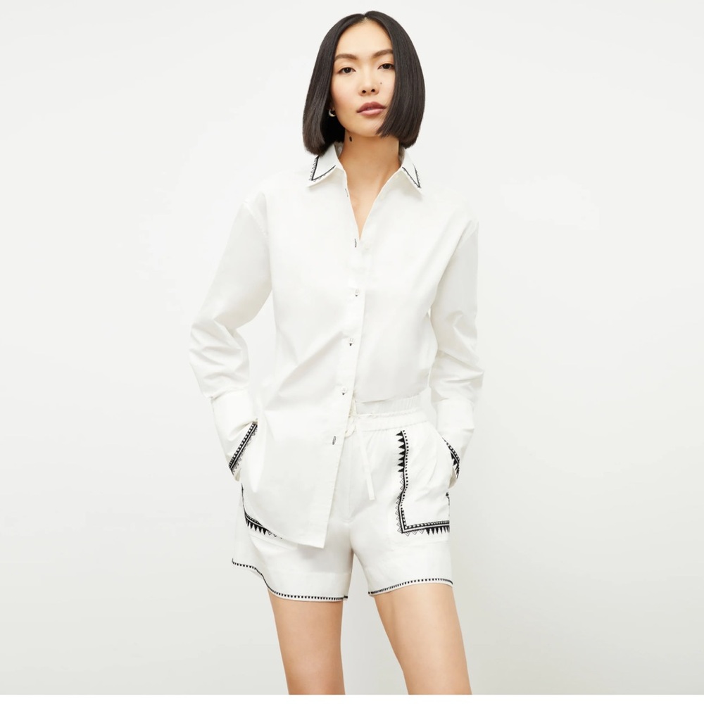 The Adina Short - Poplin Embroidery MM LaFleur